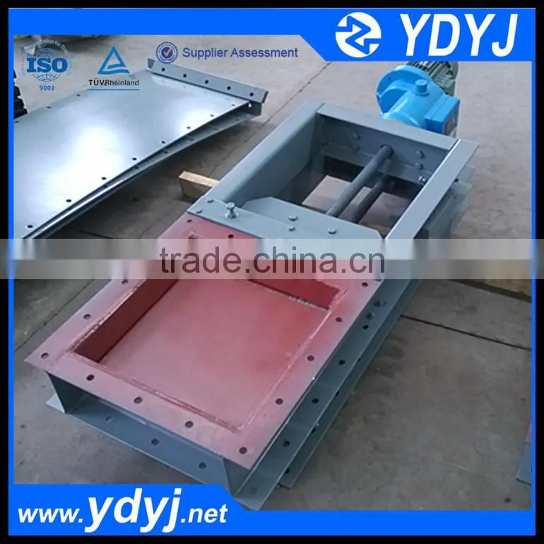 Electric rectangular slide gate valve for industrial use