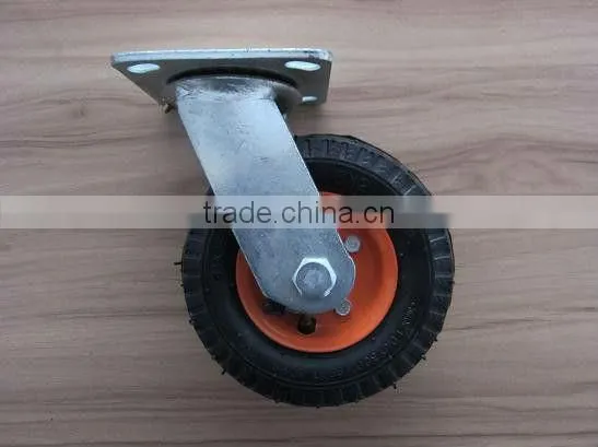 pneumatic small casters trolley wheel 6 inch