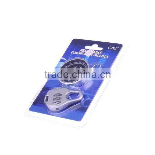 Mini 3 Digital Resettable Combination Luggage Padlock Coded Lock and Compass