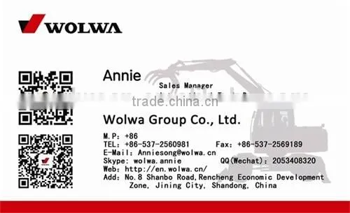 Wolwa DLS880-9A 8t Wheeled Hydraulic Excavator with Bucket
