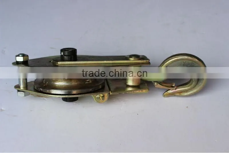 1T Single Sheave Rope Pulley Block With One Side Open Made With Steel for Hoisting