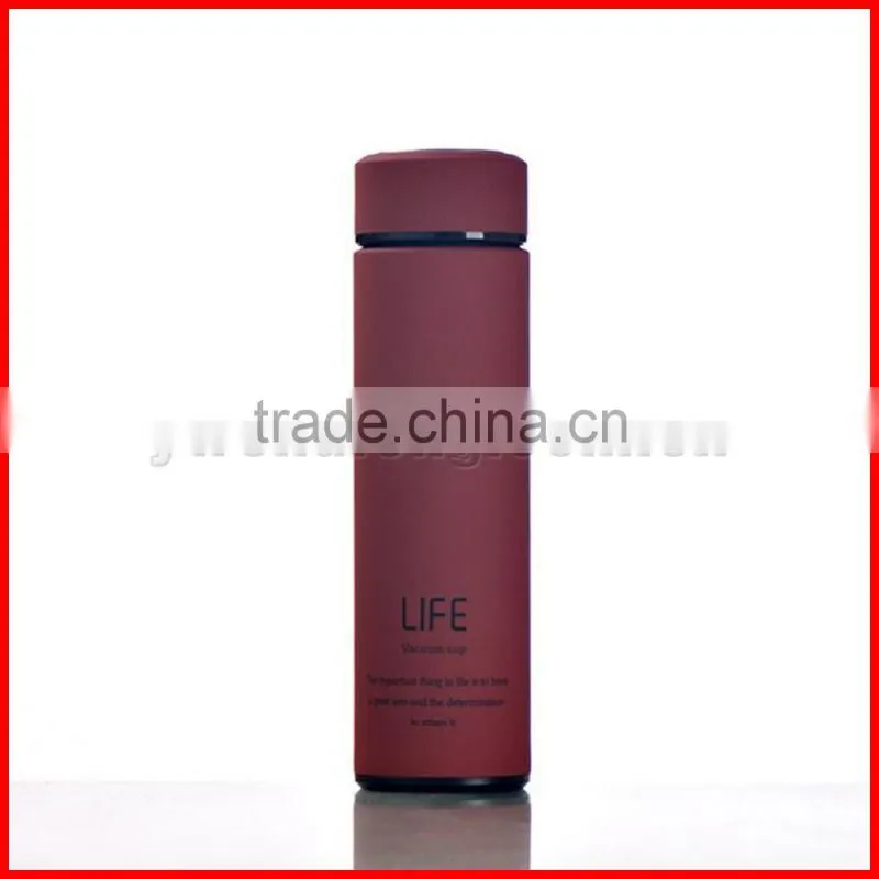LOGO customized 350/500ml double layers stainless steel straight vacuum cup Advertising Gift bottle water flask