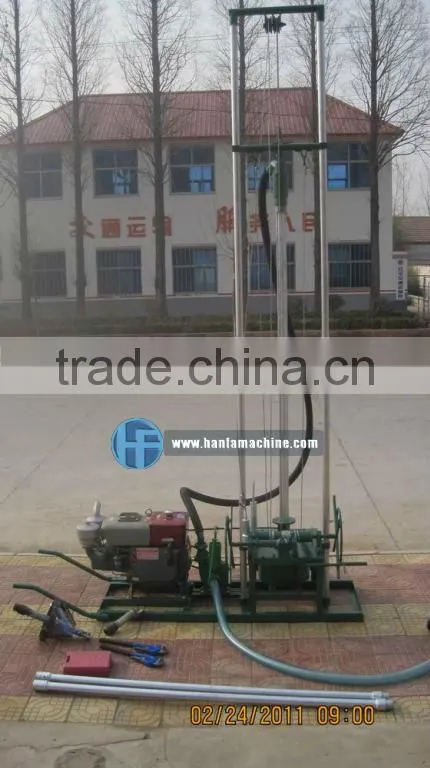 small rotary drilling rig HF80, water well drilling rig, two men can move