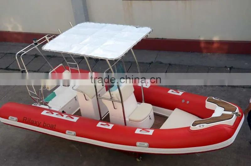 China manufacturer new 17' RIB rigid hypalon inflatable sport fishing boats for sale