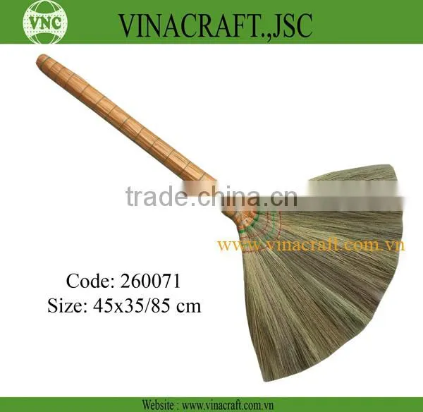 Vietnamese grass broom with colorful handle