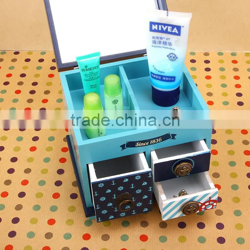 N165 nice blue drawer jewelry storage box