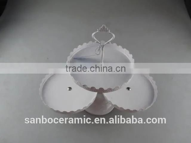 Acrylic Cake Stand in Metal Iron Cake Stand, Antique White Wedding Cake stand