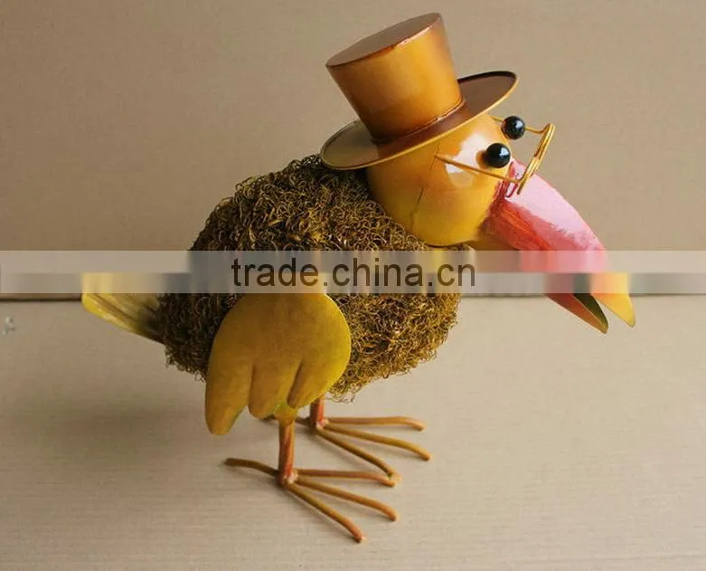 Animal ornaments metal crow