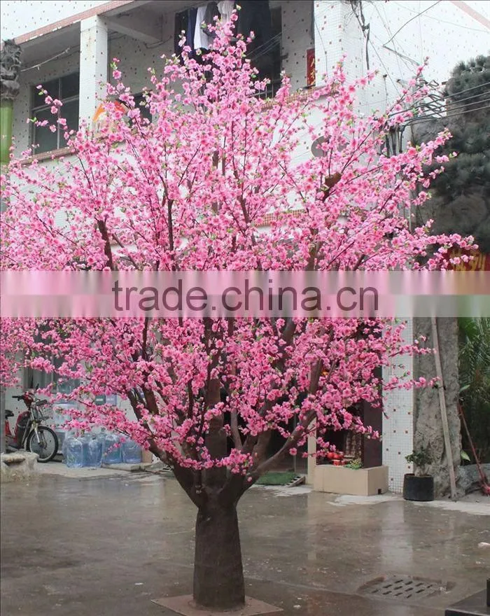 2017 hot sale mini artificial peach blossom tree for weddings table tree
