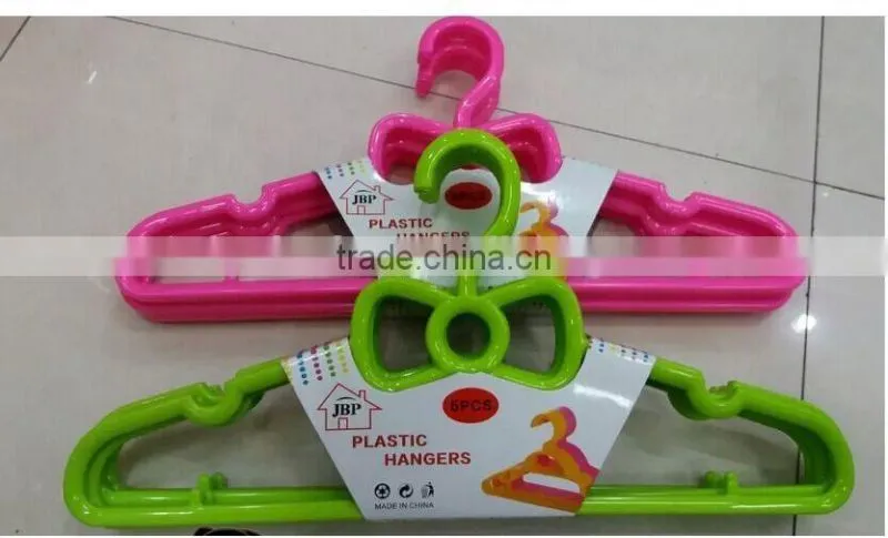 plastic colored garment hanger 5pcs/set