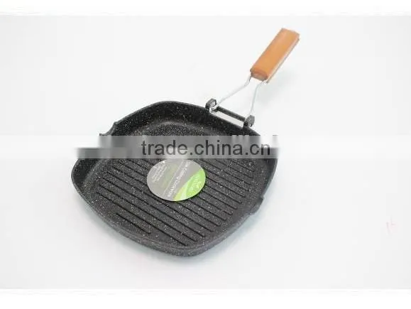 New design Hexagonal cast iron skillet with handle