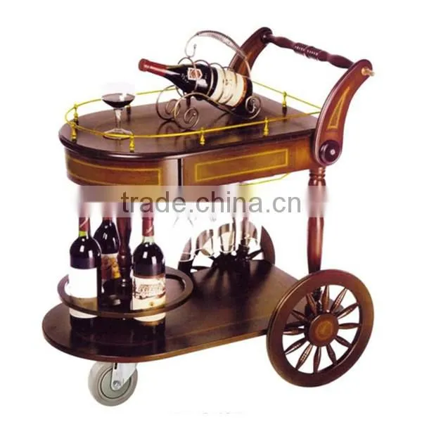 Classical liquor service cart wine trolley for hotel C-31