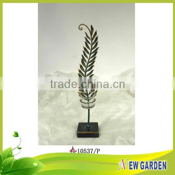 China Factory ODM & OEM Unique olive branch shape standing metal candle holder