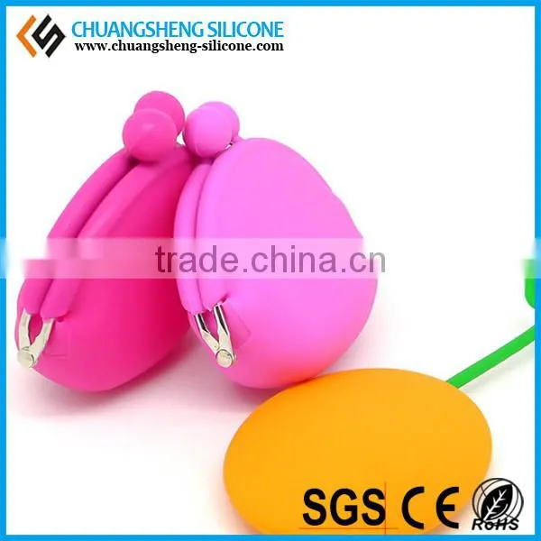 hot selling travel lady silicone coin wallet with custom logo