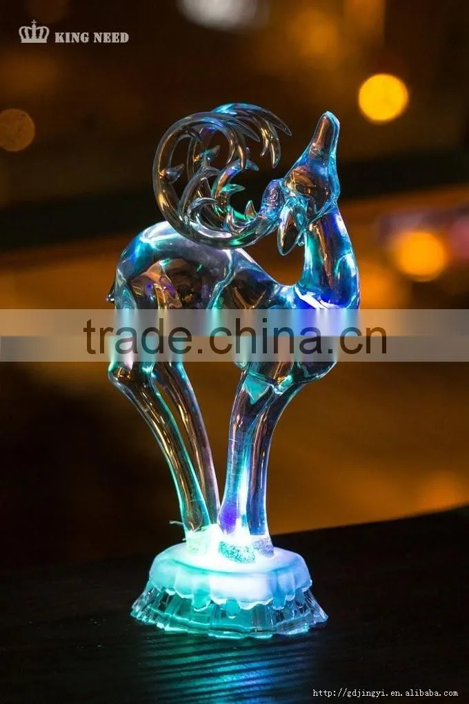 acrylic reindeer acrylic led lights decoration