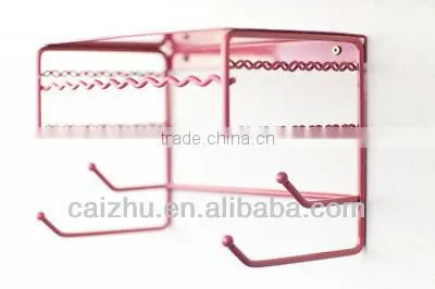 Hot sale metal modern wall mount jewelry oragnizer
