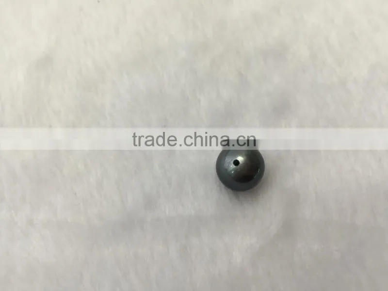 Wholesale 10-11mm AAA Black Half Drilled Loose tahitian pearl