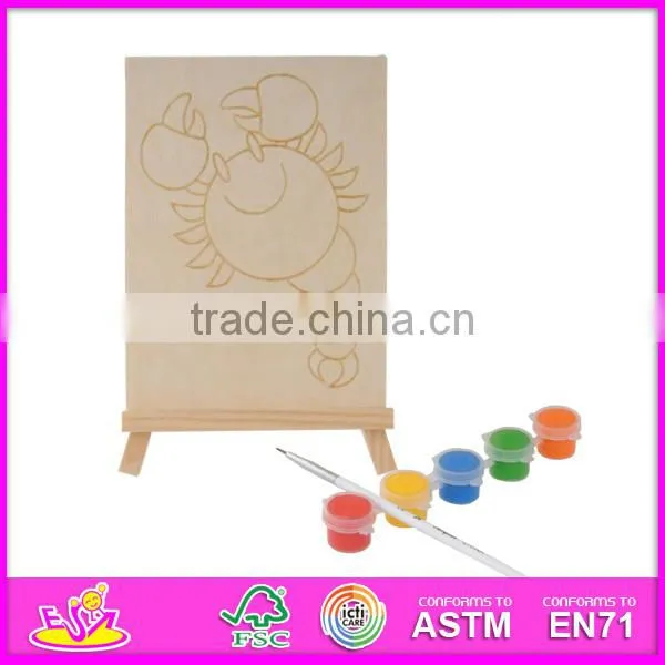 2015 Interesting wood paint toy kids toy,DIY wooden toy paint toy for children,Educational toy wooden paint for baby W03A054-x