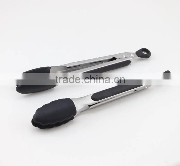 Kitchen Tongs and Stainless Steel Silicone Cooking Utensils Set of 2, Commercial Grade