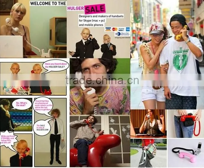 Anti-radiation Bling Retro Cellphone Handset for Iphone and Smartphone