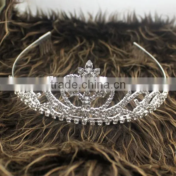 silver rhinestone small beautiful Bridal Crown