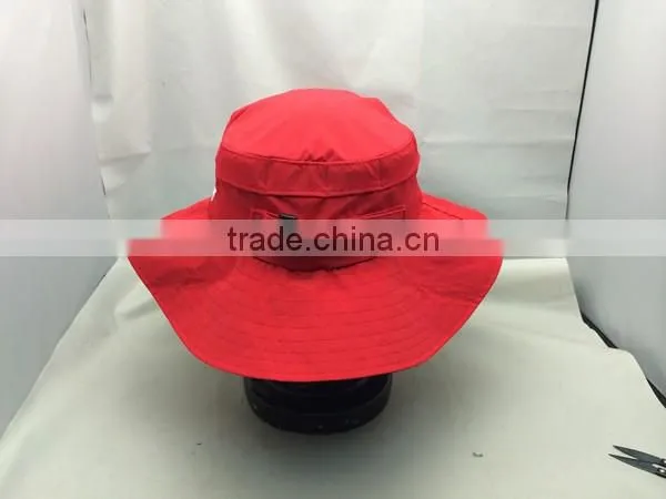 plain red wide brim sun hat/cotton hat /lady bucket hat