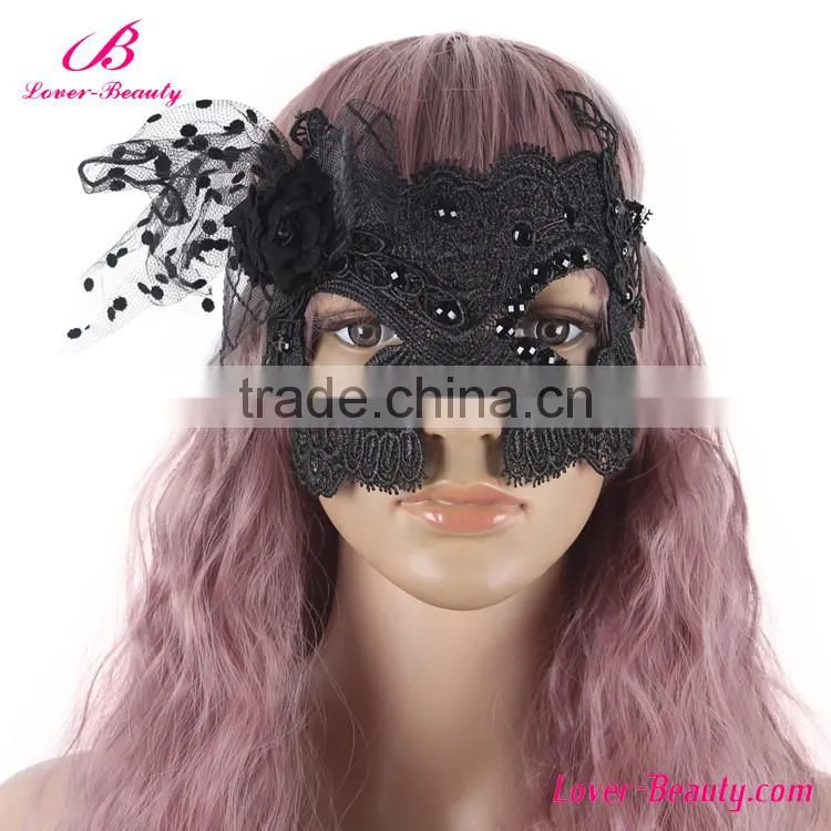 OEM accepted black butterfly dancing party mask mini masquerade mask