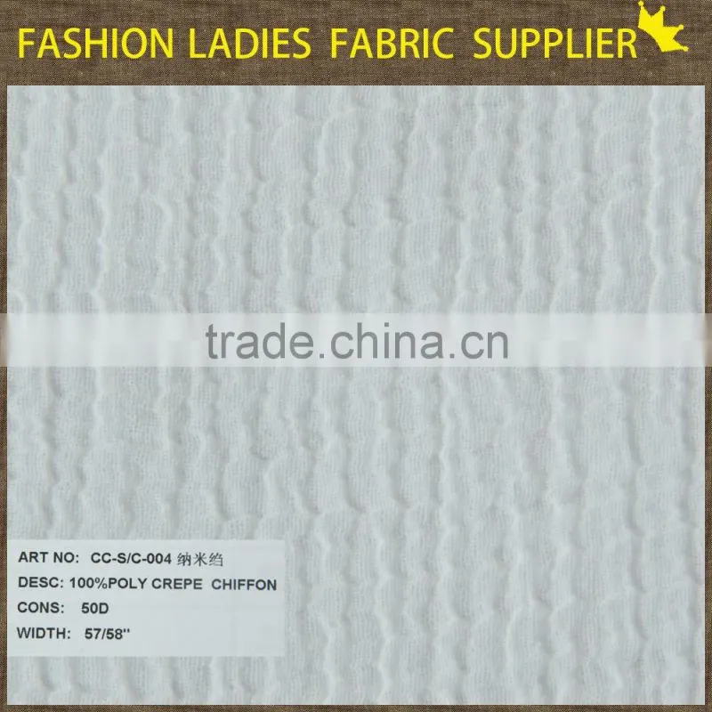 100polyester pure chiffon solid white fabric, chiffon fabric for maxi dress