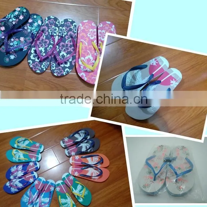 chinese slippers for lady PE slipper stock lots vender 140808G