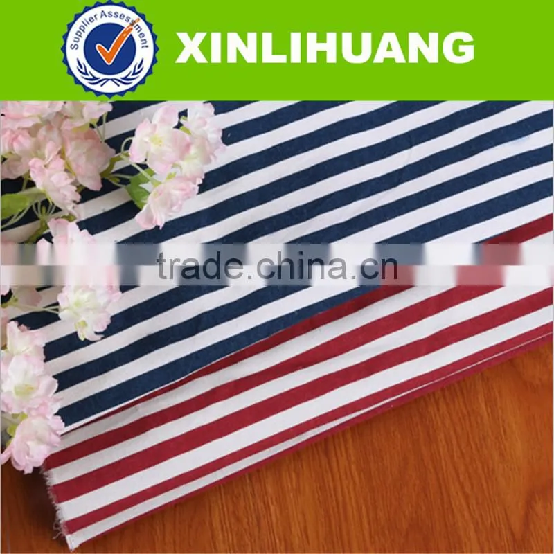 Sale 140gsm woven 100 cotton fabric stripe fabric for garment