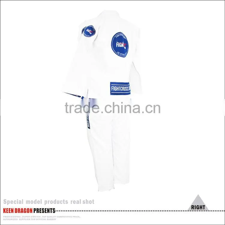 Blank white custom made shoyoroll cut bjj kimono judo uniform