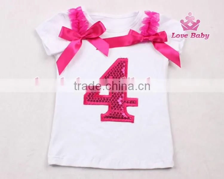 wholesale high quality best selling latest birthday baby top skirt
