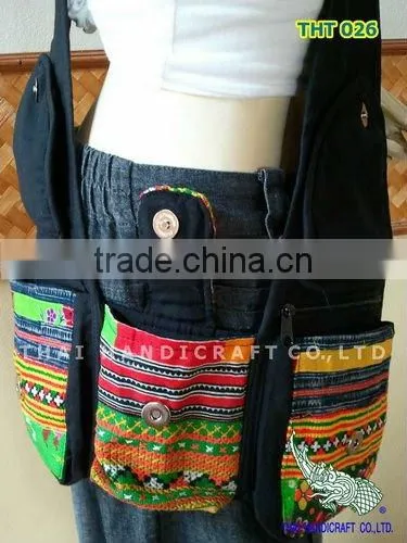 Thai Embroidered HMONG Hill Tribe Shoulder Bag Cross body Bag