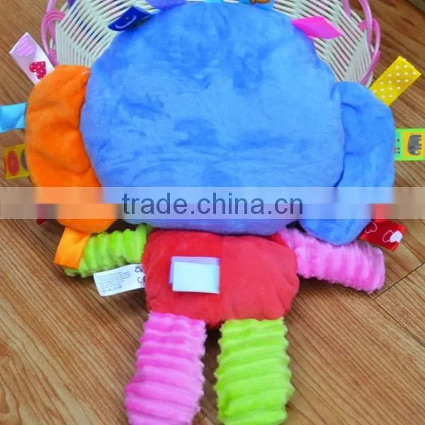 Lovely elephant bell & rattle insert baby educational plush toys baby bed hanging toys