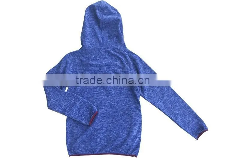 Casual zipper knitted wear melange color cheap woman camo polar fleece jacket