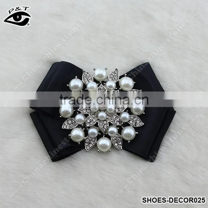 Elegant Ornament For High Heel Shoes Pearl Rhinestone Accessories for lady shoes