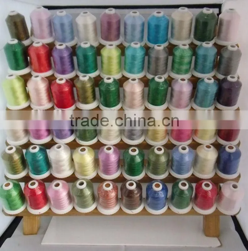 superior quality polyester embroidery thread with 1168 colors on stock