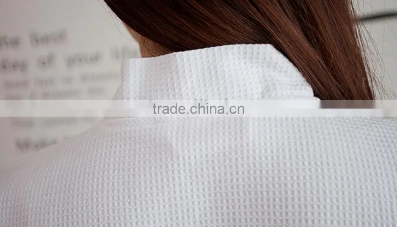 Weave Cotton Unisex Waffle BathRobes For Hotel