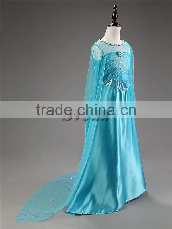 (Hot sell) Frozen Girl dress Mullet dress for Chirldren summer dress One-piece Beautiful wedding dress