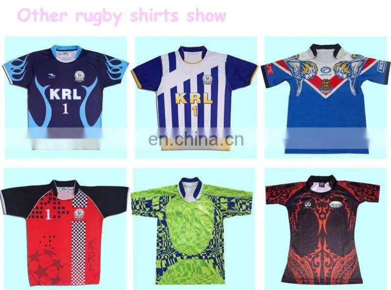 2015 New style colorful custom blank rugby jersey/European apparel rugby unisex uniforms/Breathable Rugby Football Wear