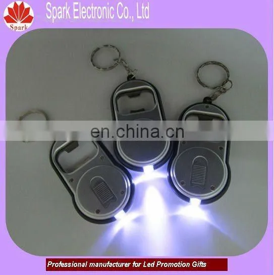 led can shape keychain plastic promotional items