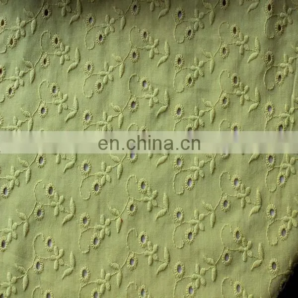100%cotton woven embroidery fabrics,customized design and color