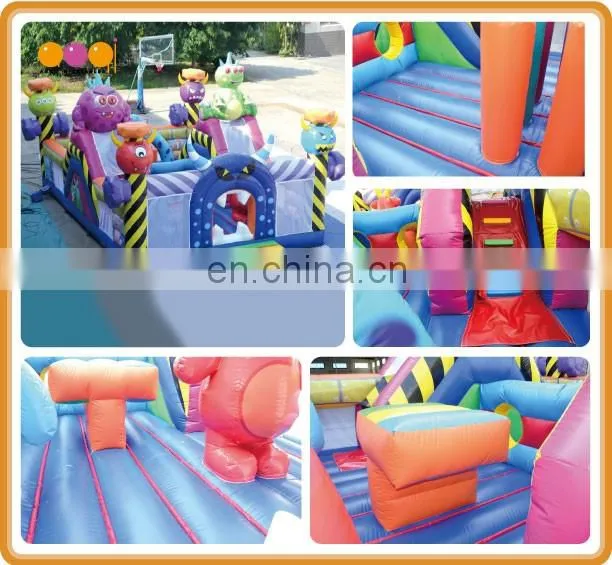 Best price large inflatable kids playland monsters inflatable fun city with free EN14960