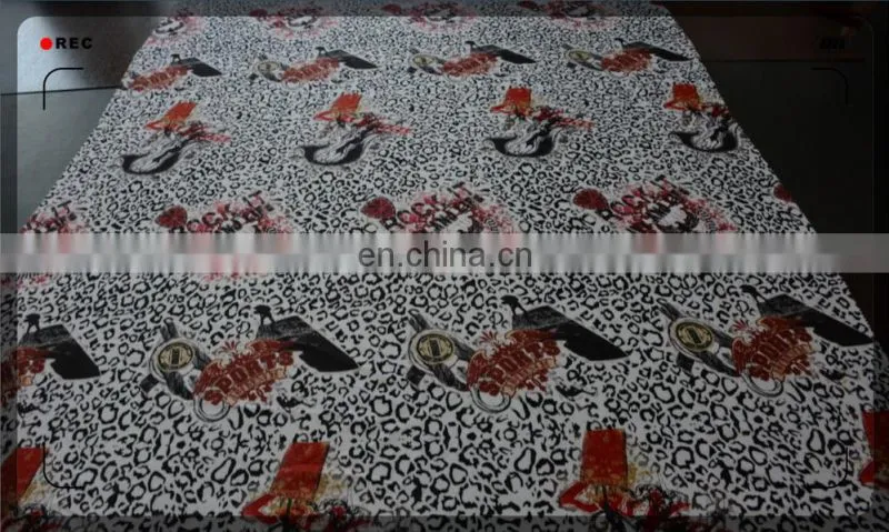 Scuba leopard print digital printing fabric