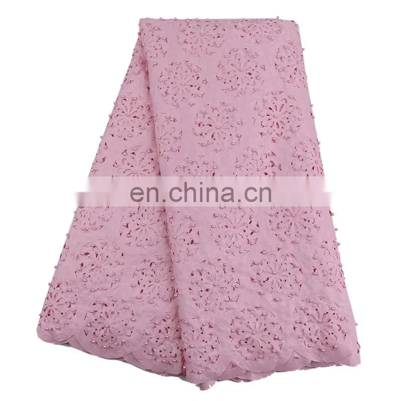 High quality 100% cotton polish lace fabric African embroidery lace fabric No.LP41200129