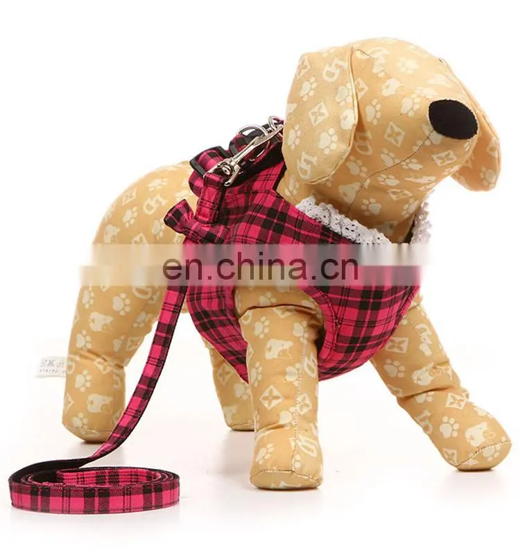 Tartan harness with leash pet products