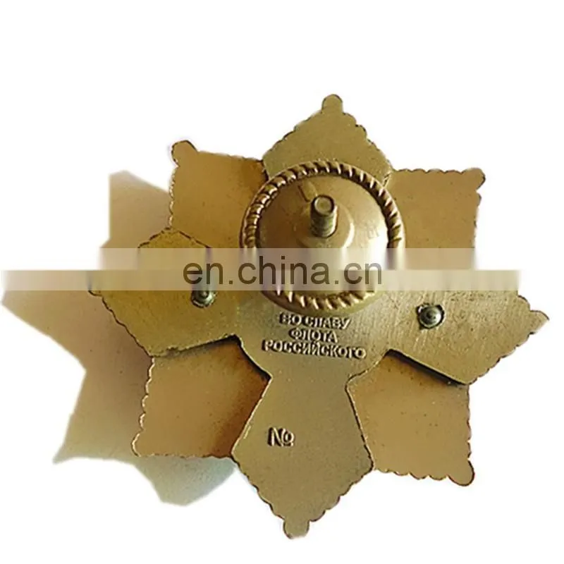 2017 popular custom star shape metal badge lapel