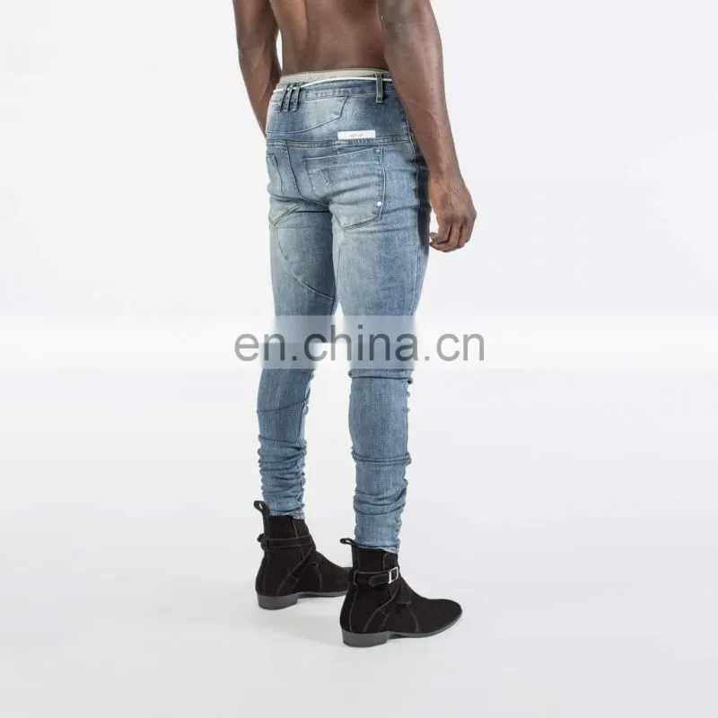 DiZNEW Italian Mens Strange Straight Leg Fit Stylish Jeans men