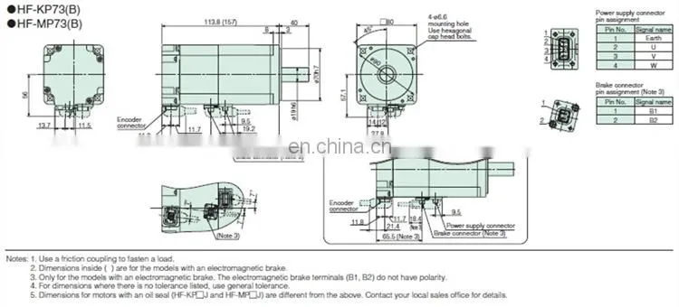 Cheap Mitsubishi 400W servo motor HF-KP43 from Japan