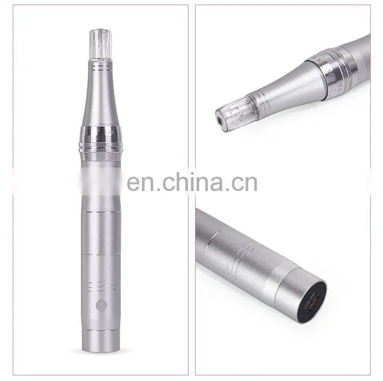 3 Color Derma Pen Electric Machine Five Stage Charging Micro Needle Beauty Instrument